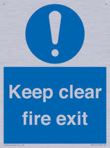 Keep Clear Fire Exit